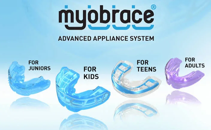 Myobrace appliance range for juniors, kids, teens and adults
